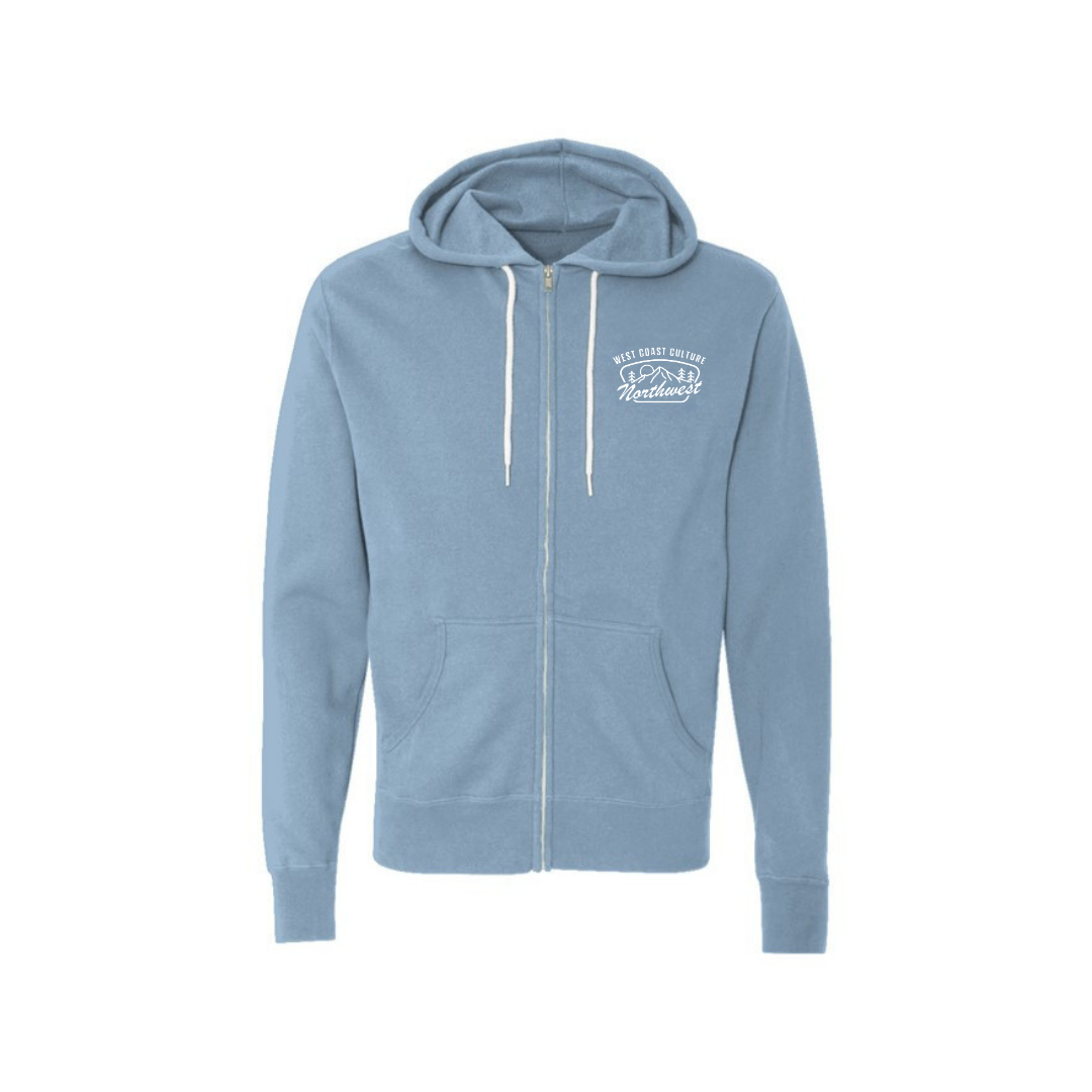 Pacific Mist Soft Lightweight Full-Zip Hoodie