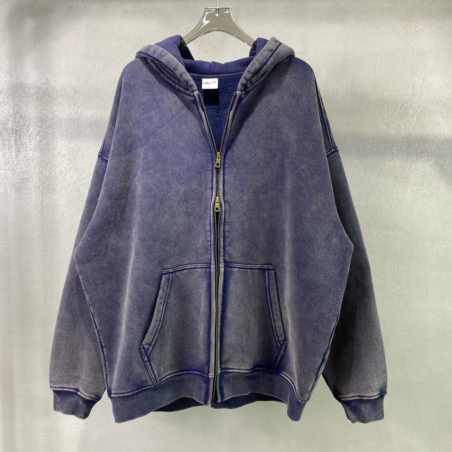 EXCLUSIVE - Washed Fleece Zipper Hoodie