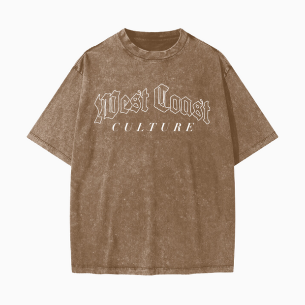 Vintage Dyed Washed  Heavyweight 100% Cotton T-Shirt