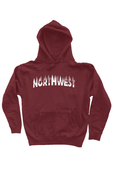 Northwest Treeline Hoodie Maroon