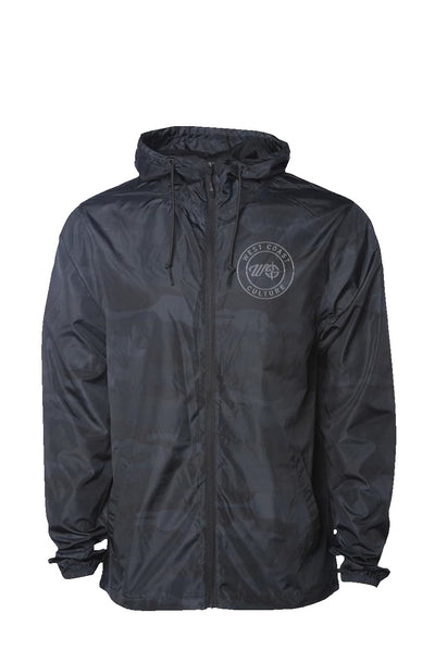 WCC Logo Black Camo Water Resistant Windbreaker