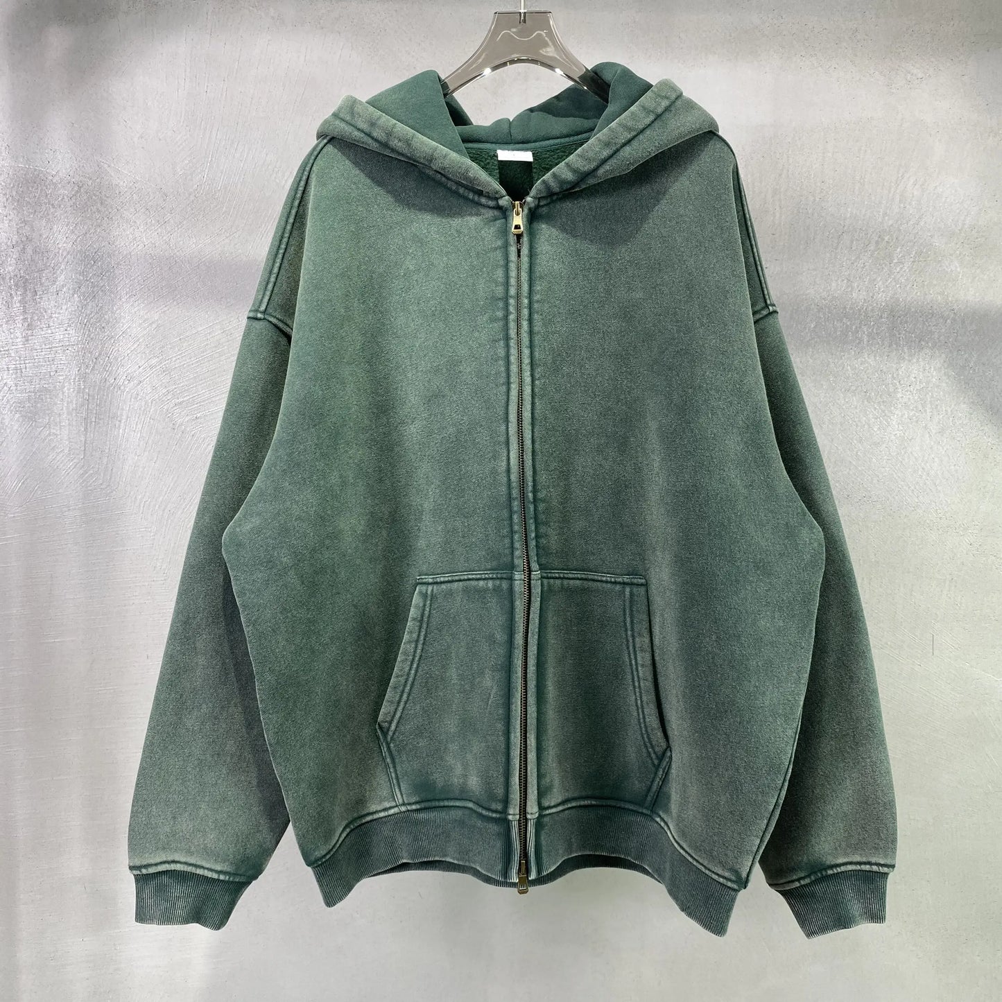 EXCLUSIVE - Washed Fleece Zipper Hoodie