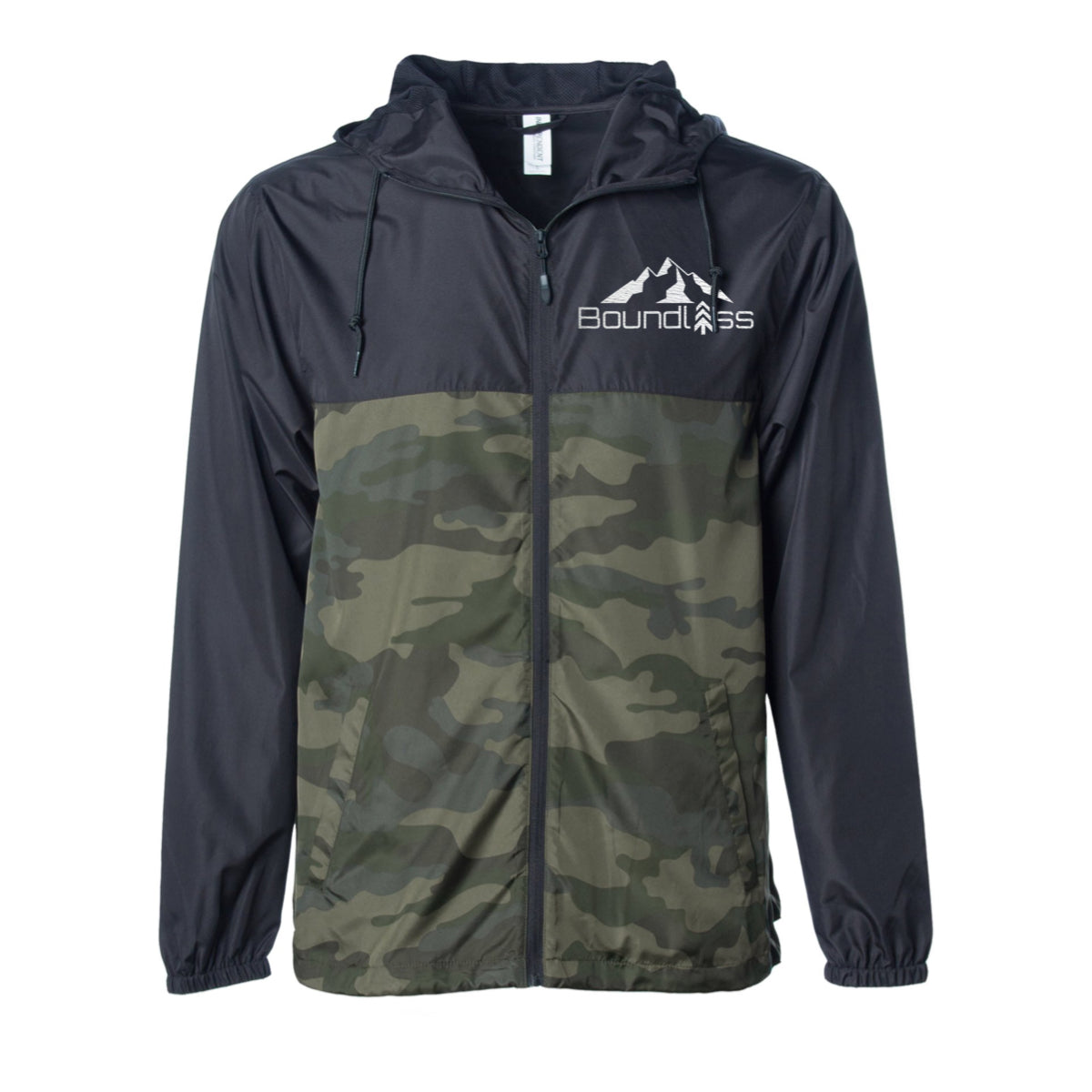 Boundless Embroidered Windbreaker Camo/Black