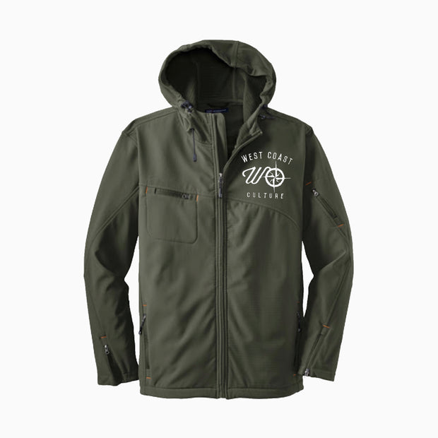 WCC Gunmetal Green Embroidered Tactical Shell Jacket