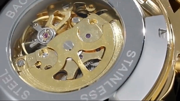 Men’s Luxury Automatic Stainless Steel Gear Watch