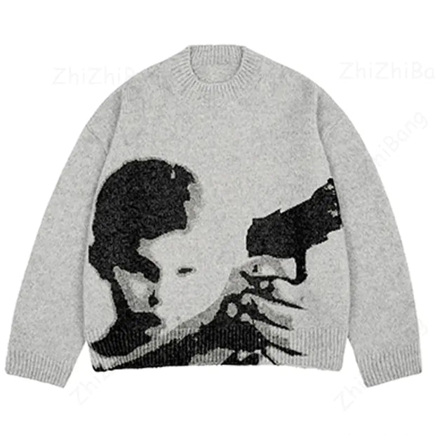 Punk Print Sweater