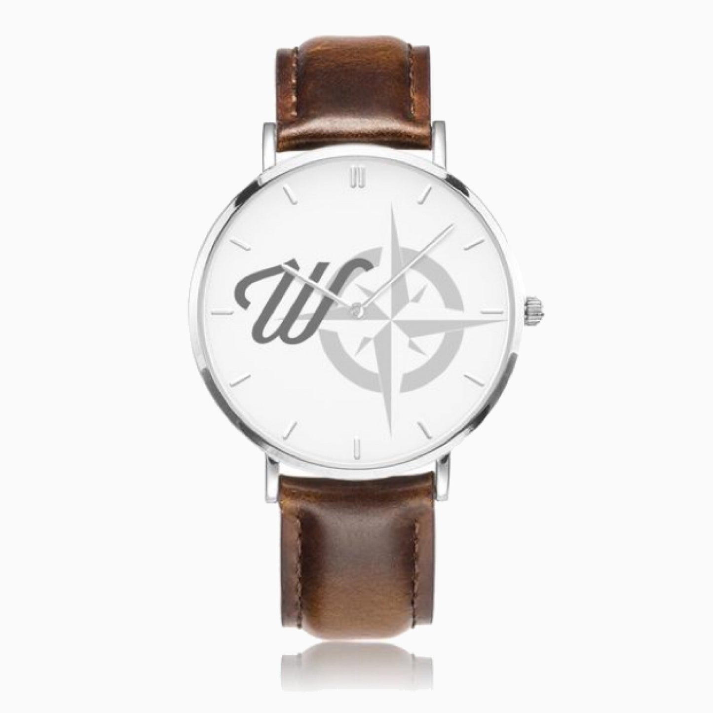 WCC Genuine Leather Stainless Steal Watch 38mm