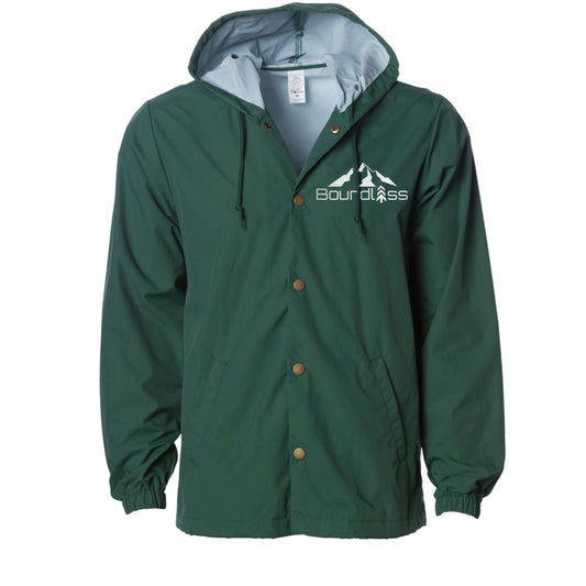 Boundless Embroidered Windbreaker Forest Green