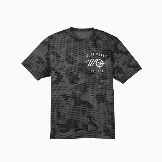 Embroidered Camo-Hex Athletic Shirt