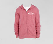 WCC Seaside Embroidered Zip-Up Hoodie - Faded Red