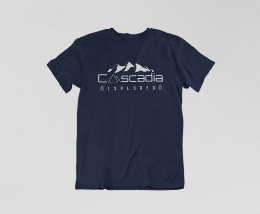 WCC X Cascadia Explored T-Shirt - Deep Pacific Navy