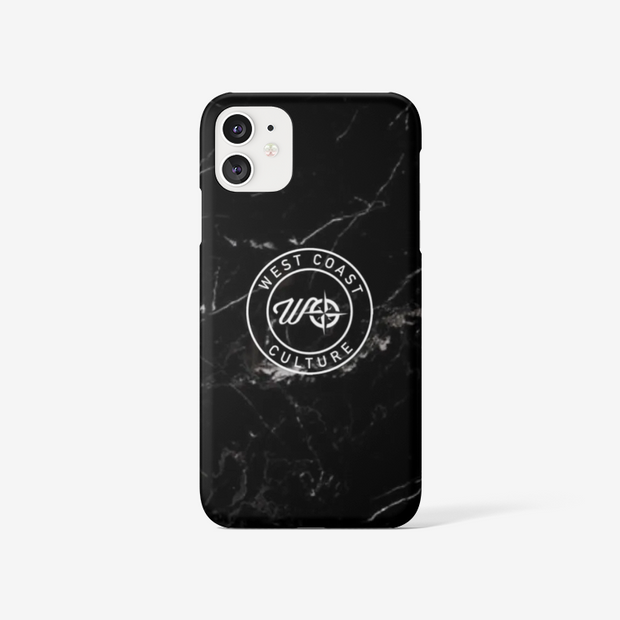 Black Marble Iphone Logo Case (All Recent Models)