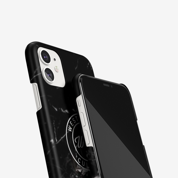 Black Marble Iphone Logo Case (All Recent Models)